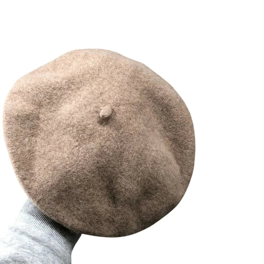 Zara | Accessories | Zara 0 Wool Tan Beret Hat Womens Sm  display picture 1